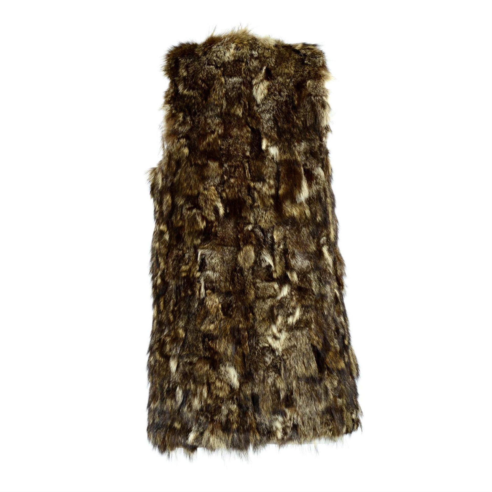 A light brown Racoon fur waistcoat. - Image 2 of 2