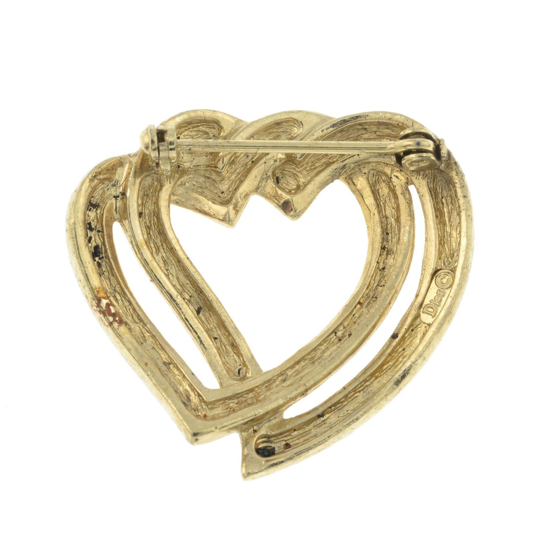 CHRISTIAN DIOR- a heart brooch. - Image 2 of 2
