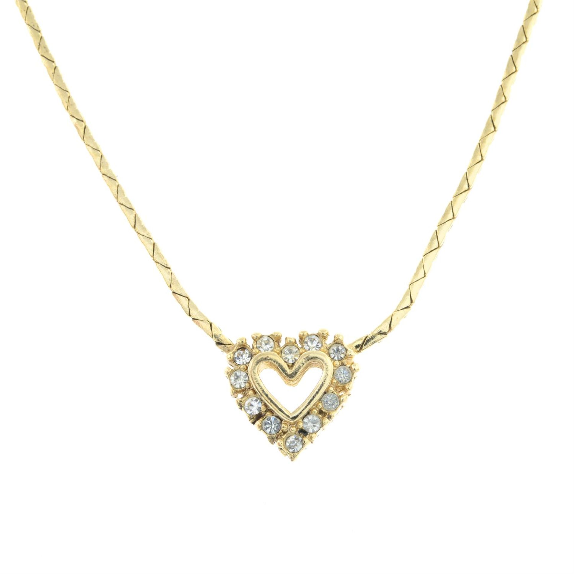 CHRISTIAN DIOR- a heart pendant necklace.
