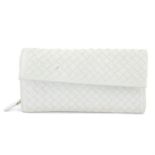 BOTTEGA VENETA - a white Continental wallet.