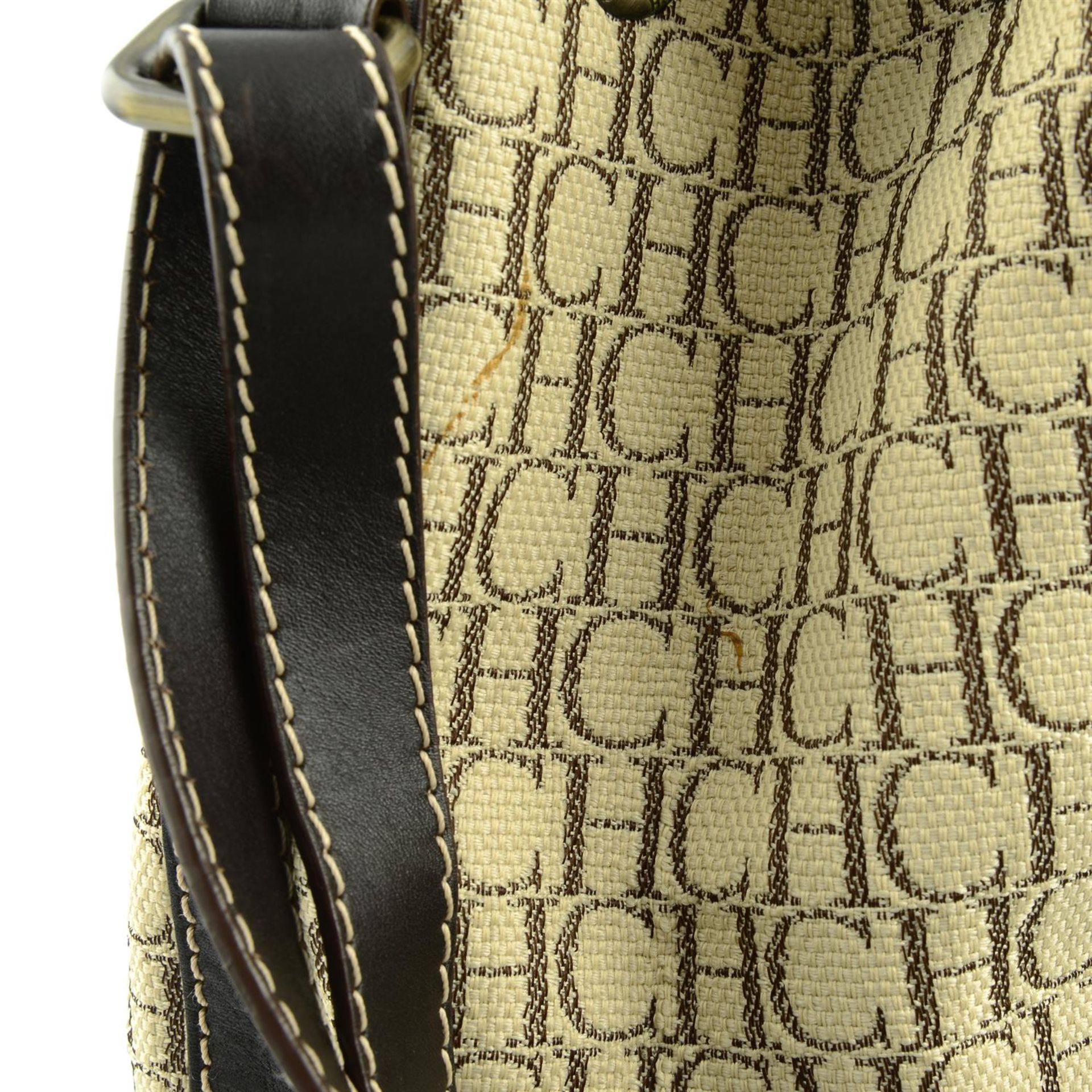 CAROLINA HERRERA - a monogram canvas and leather bucket bag. - Image 4 of 4