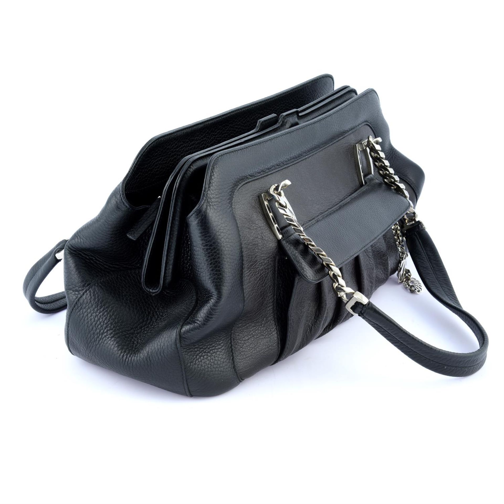 CARTIER - a black leather Multi-Pocket handbag.m - Bild 3 aus 4