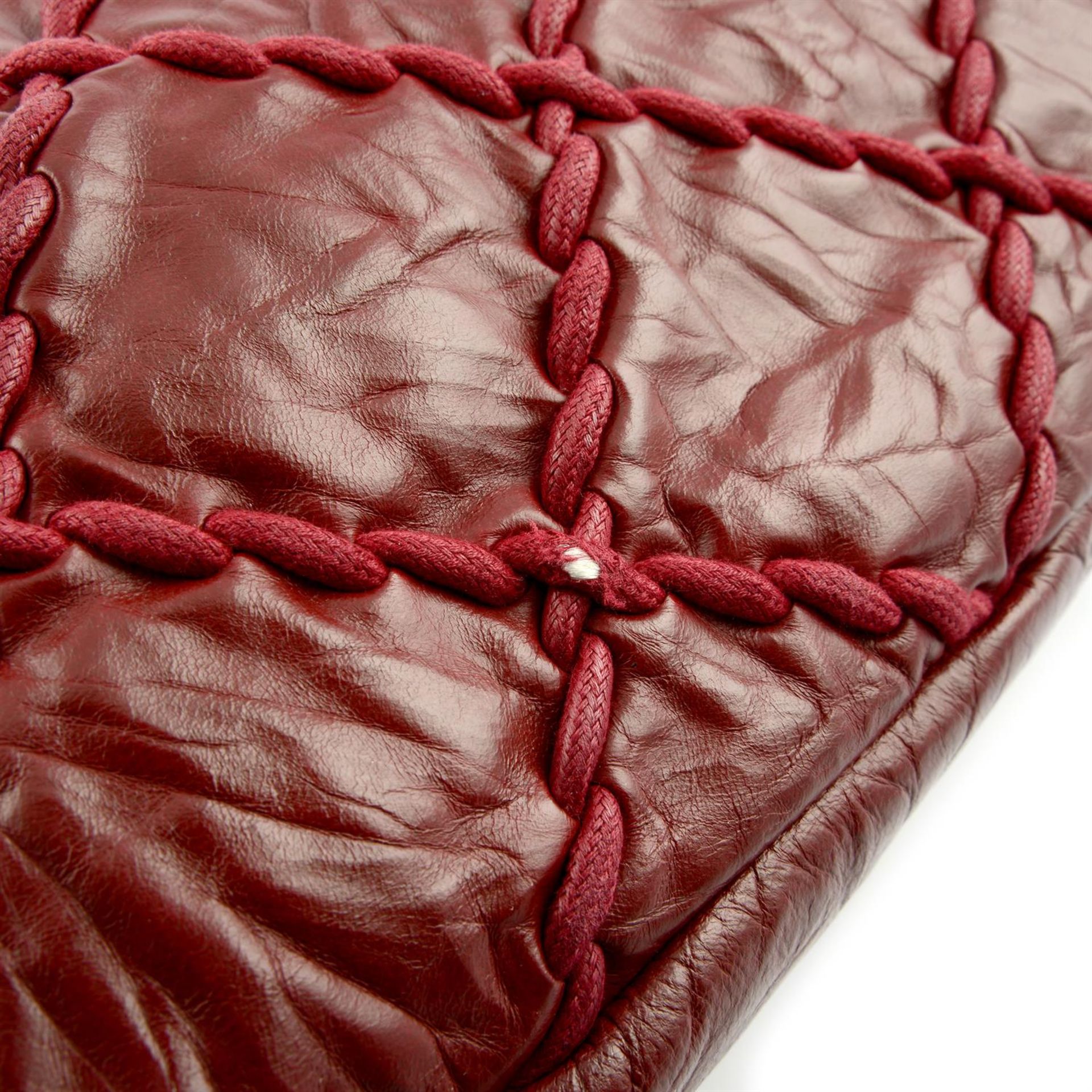 -CHANEL - a 2009 Bordeaux Jumbo ultra stitch flap bag. - Image 5 of 5