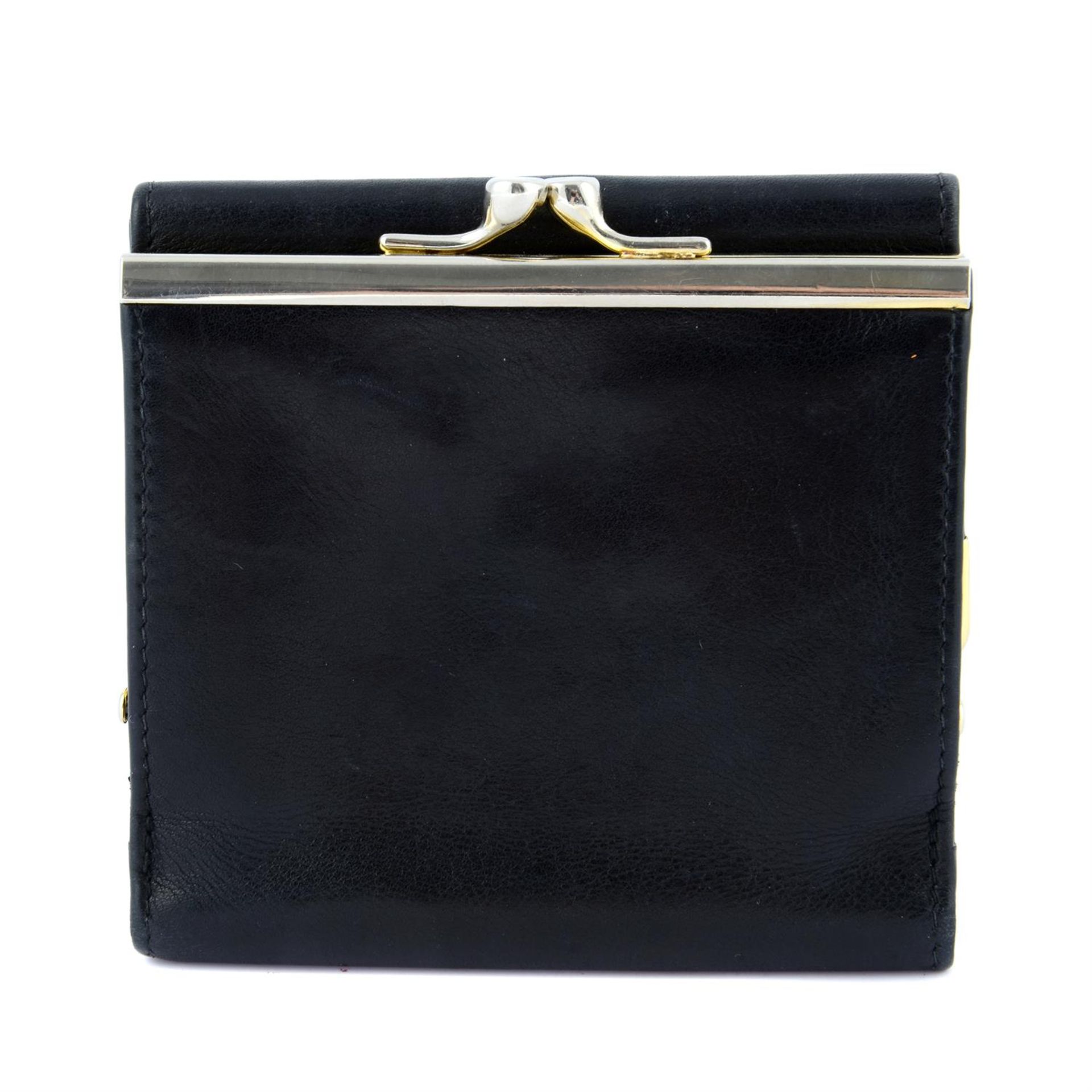 BALENCIAGA - a black leather compact wallet. - Image 2 of 3