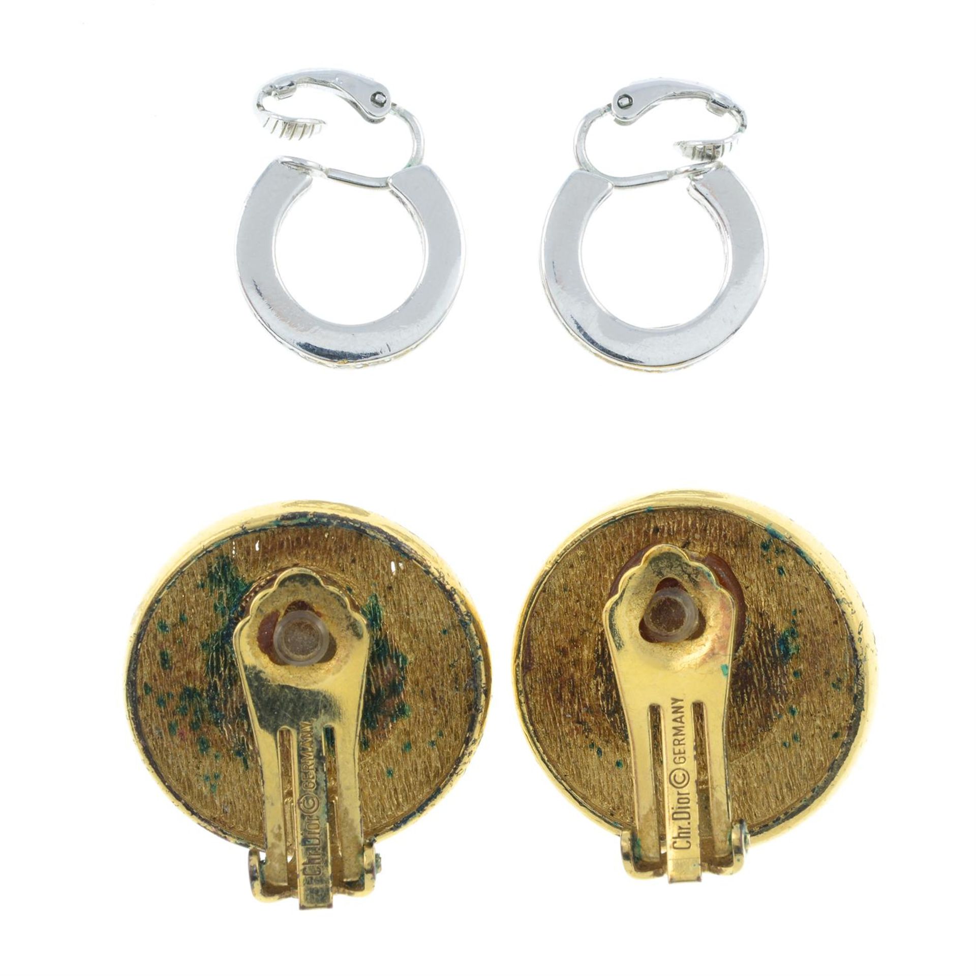 CHRISTIAN DIOR- two pairs of clip on earrings. - Image 2 of 2