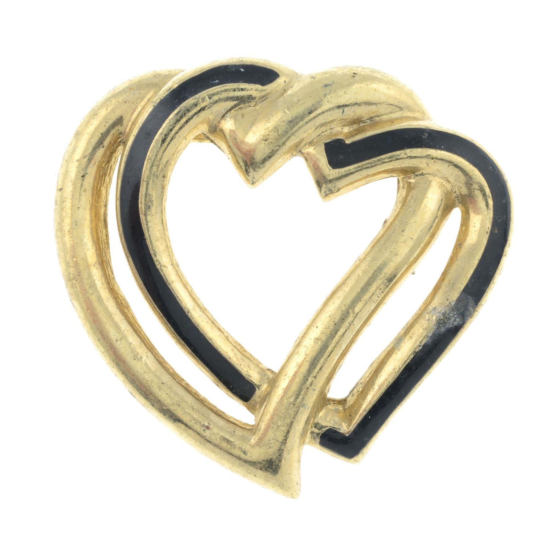 CHRISTIAN DIOR- a heart brooch.