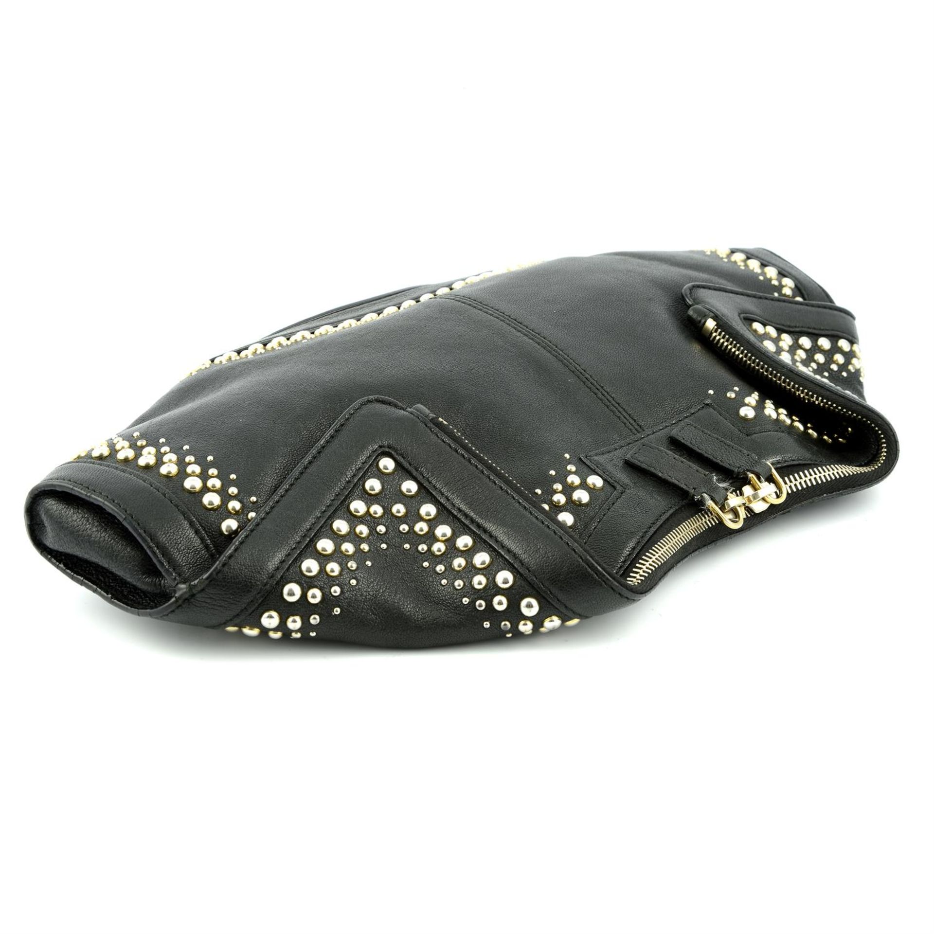 ALEXANDER MCQUEEN - a black leather studded De Manta clutch. - Image 3 of 4