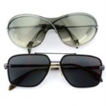 ALEXANDER MCQUEEN - two pairs of sunglasses.
