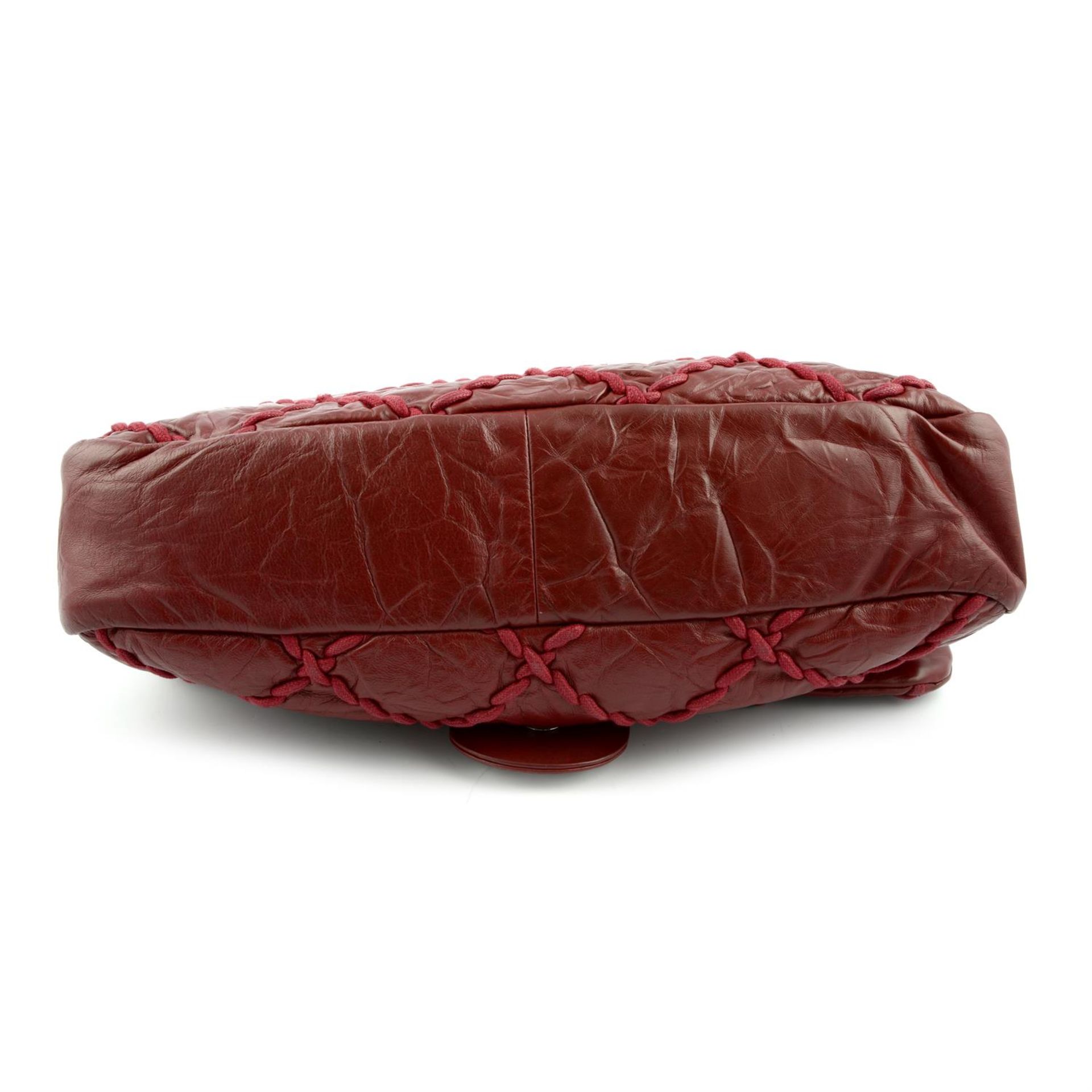 -CHANEL - a 2009 Bordeaux Jumbo ultra stitch flap bag. - Image 4 of 5
