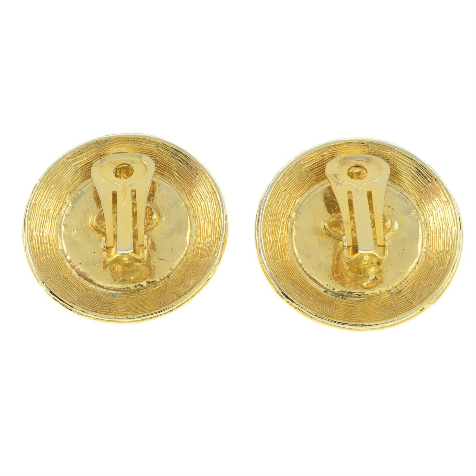 CHANEL- a pair of clip-on earrings. - Image 2 of 2