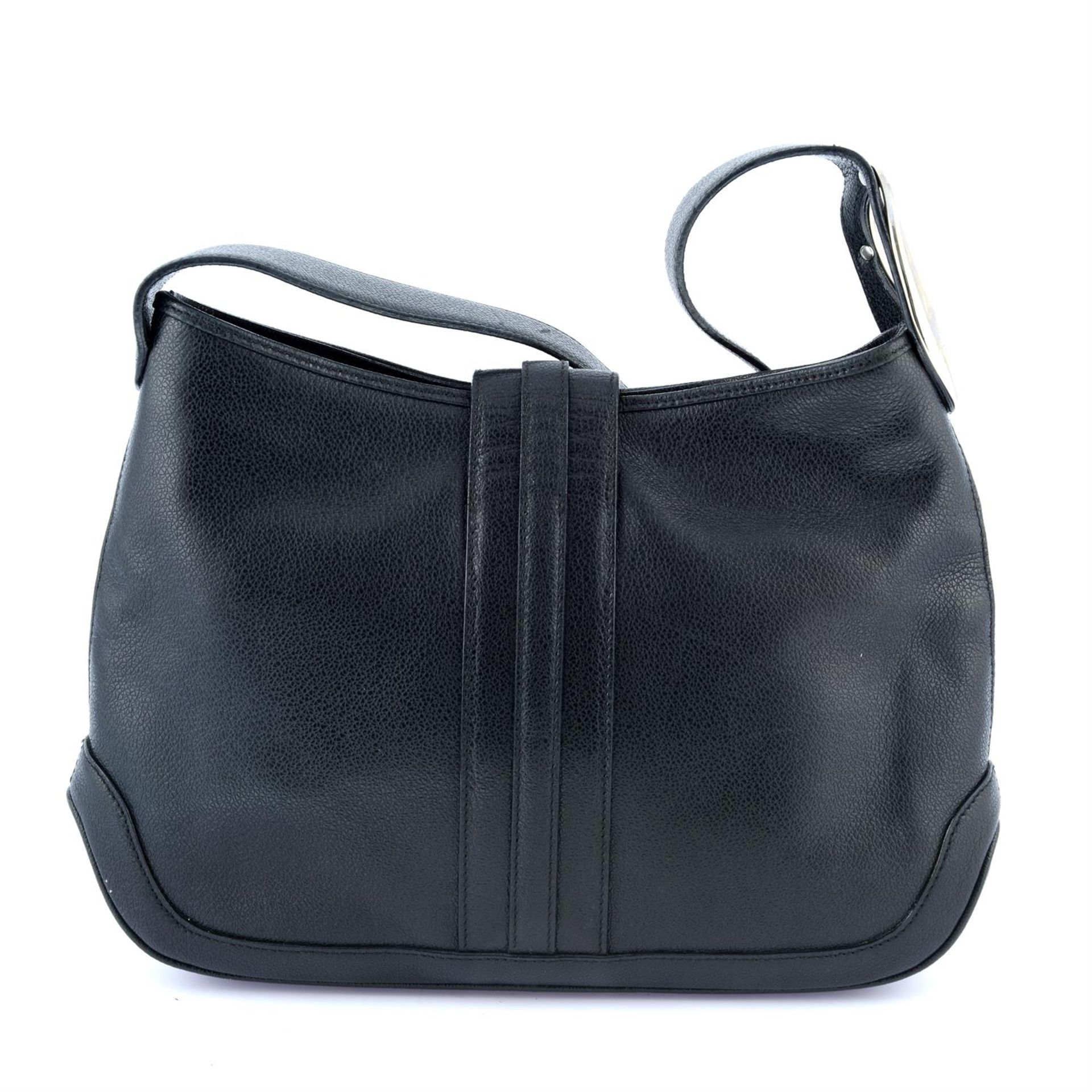 BULGARI - a black leather shoulder bag. - Image 2 of 4