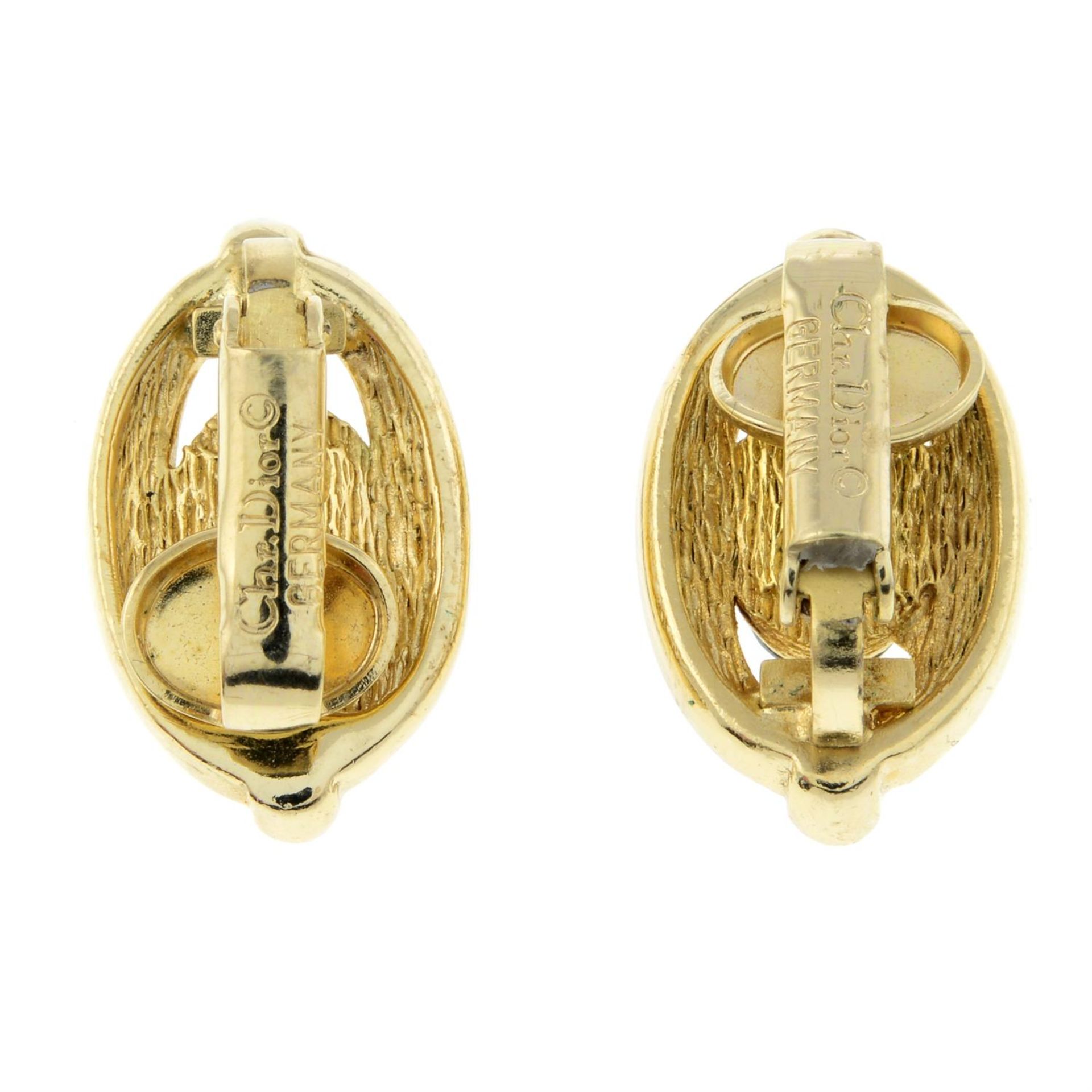 CHRISTIAN DIOR- a pair of clip-on earrings. - Bild 2 aus 2