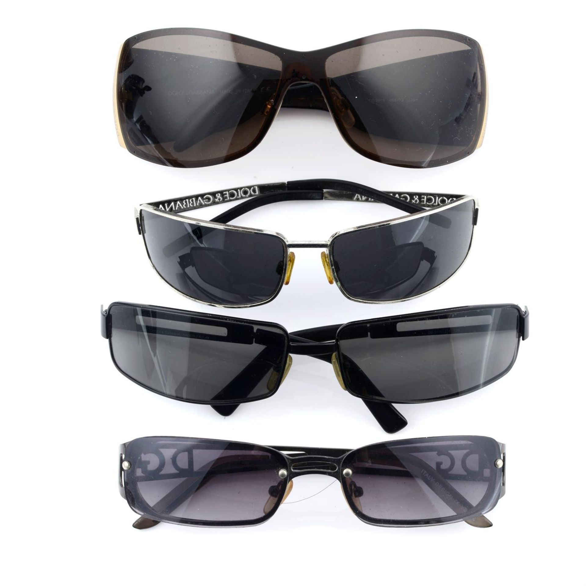 DOLCE & GABBANA - four pairs of sunglasses (af).