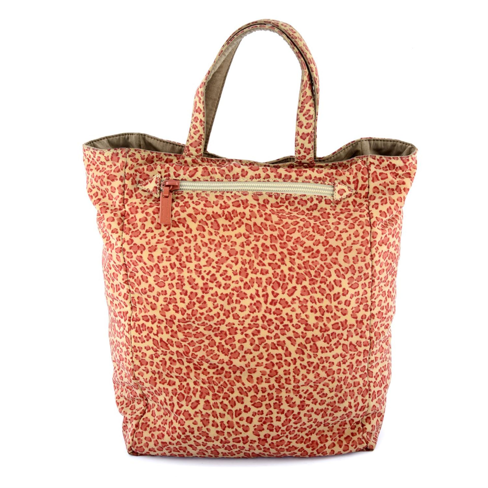 BOTTEGA VENETA - a reversible nylon Leopard print shopping bag.