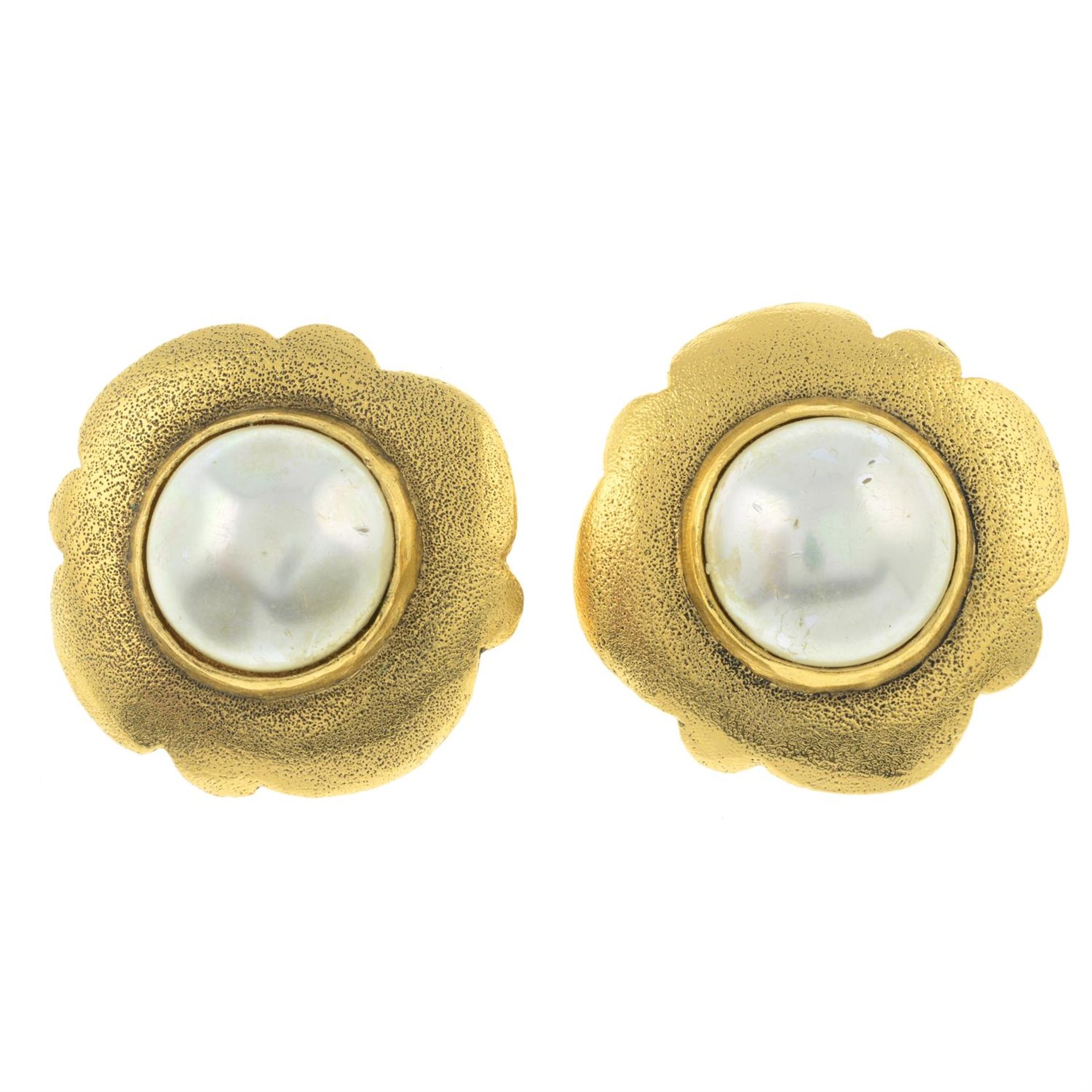 CHANEL- a pair of clip-on earrings.