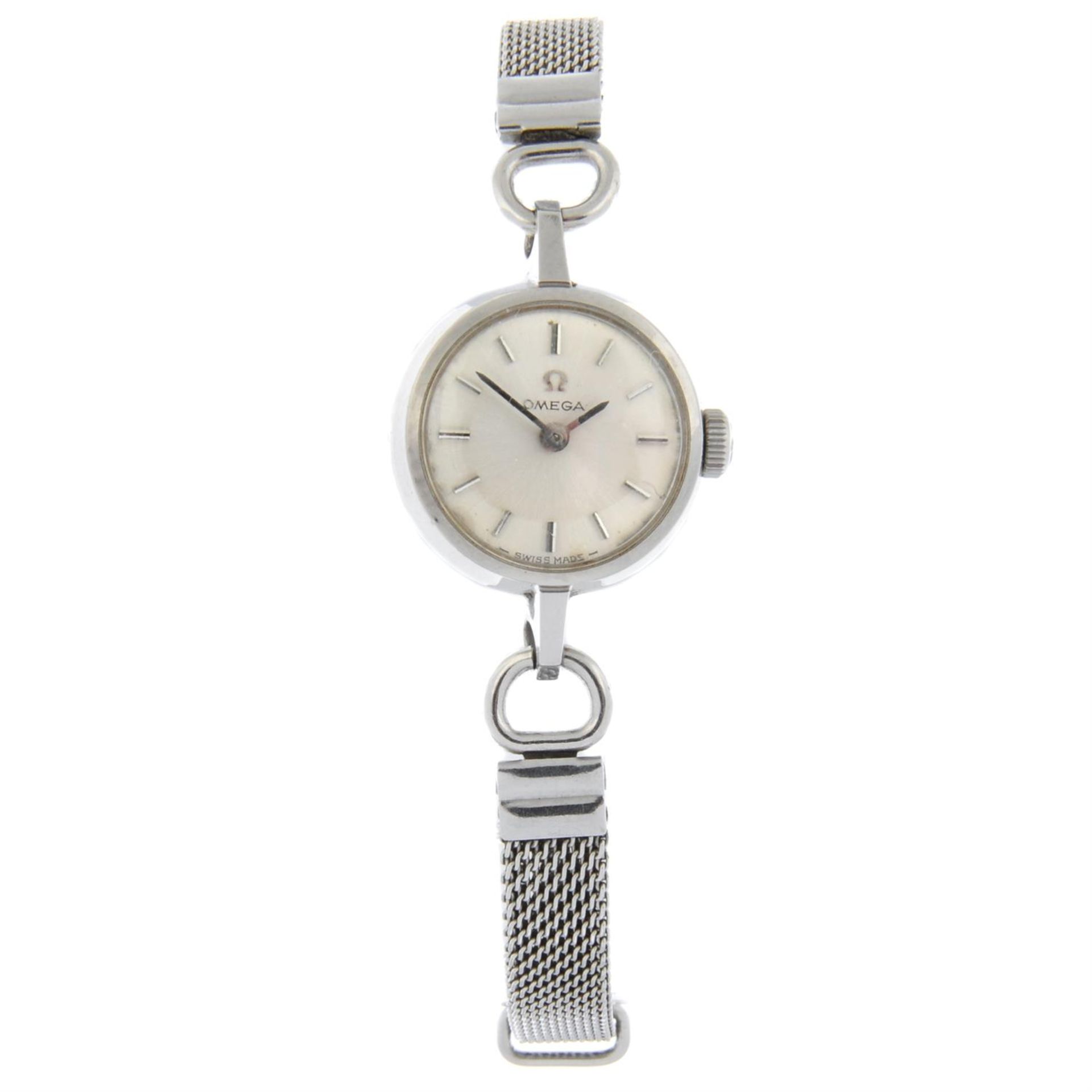 OMEGA - a stainless steel bracelet watch, 17mm.