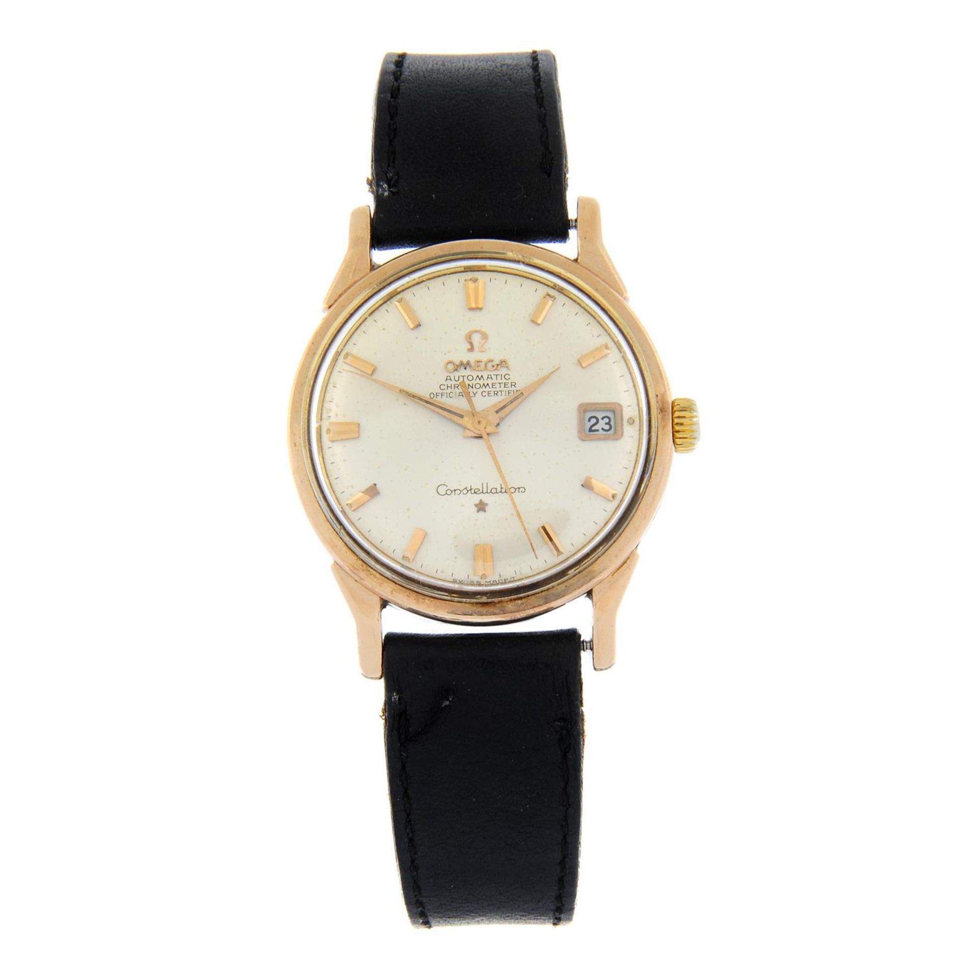 OMEGA - a gold capped Constellation wrist watch, 34mm.