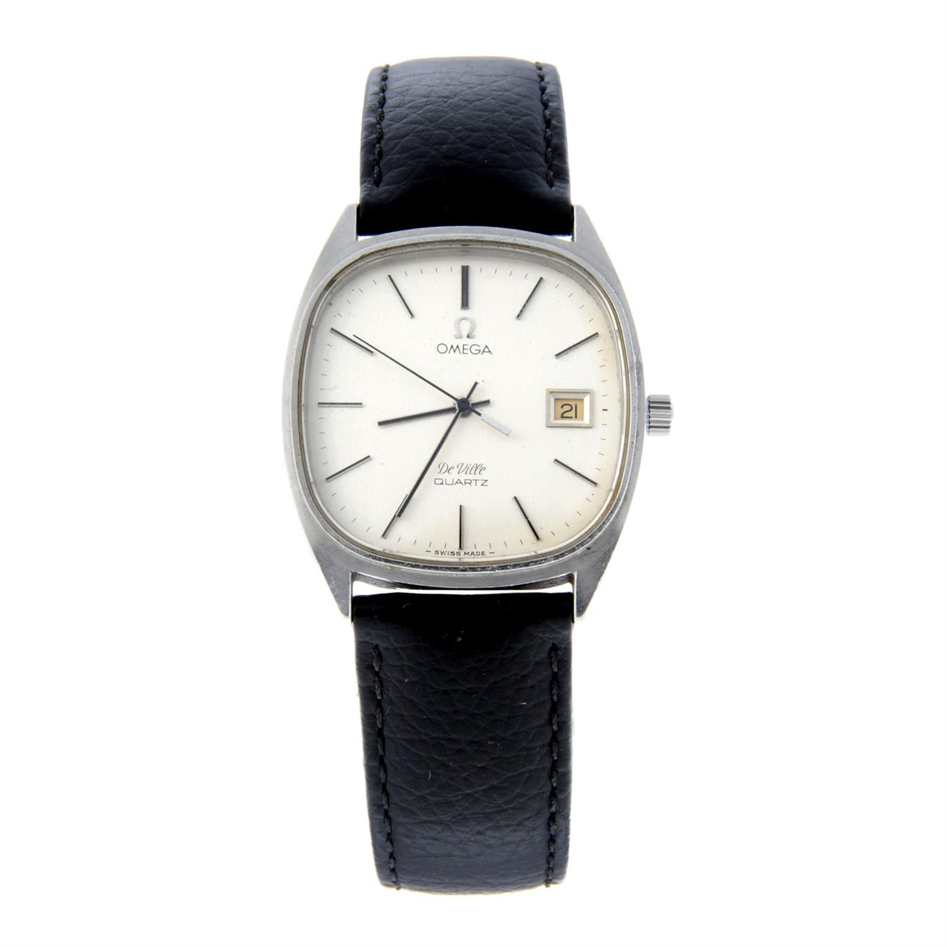 OMEGA - a stainless steel De Ville wrist watch, 33x33mm.