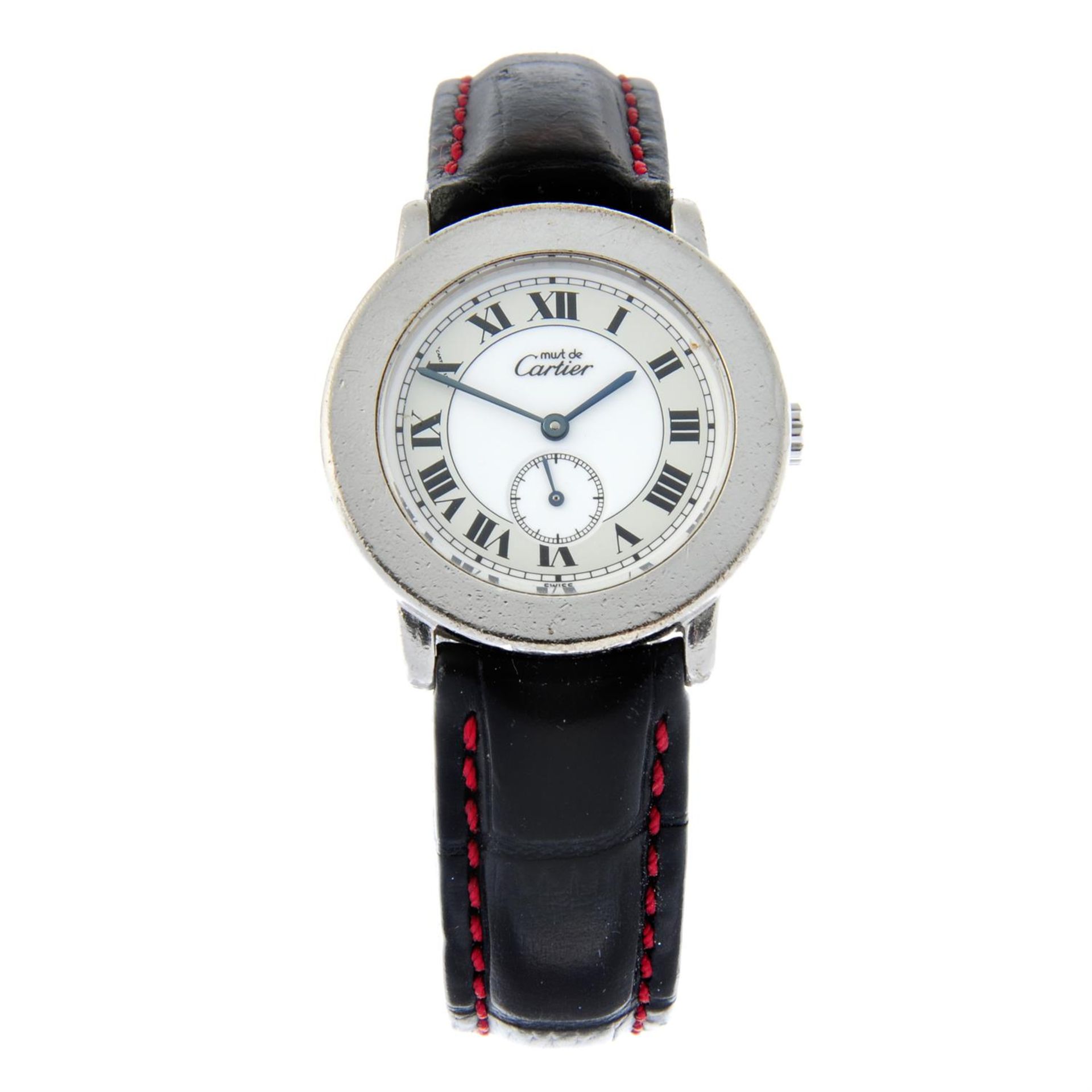 CARTIER - a silver Must De Cartier wrist watch, 33mm.