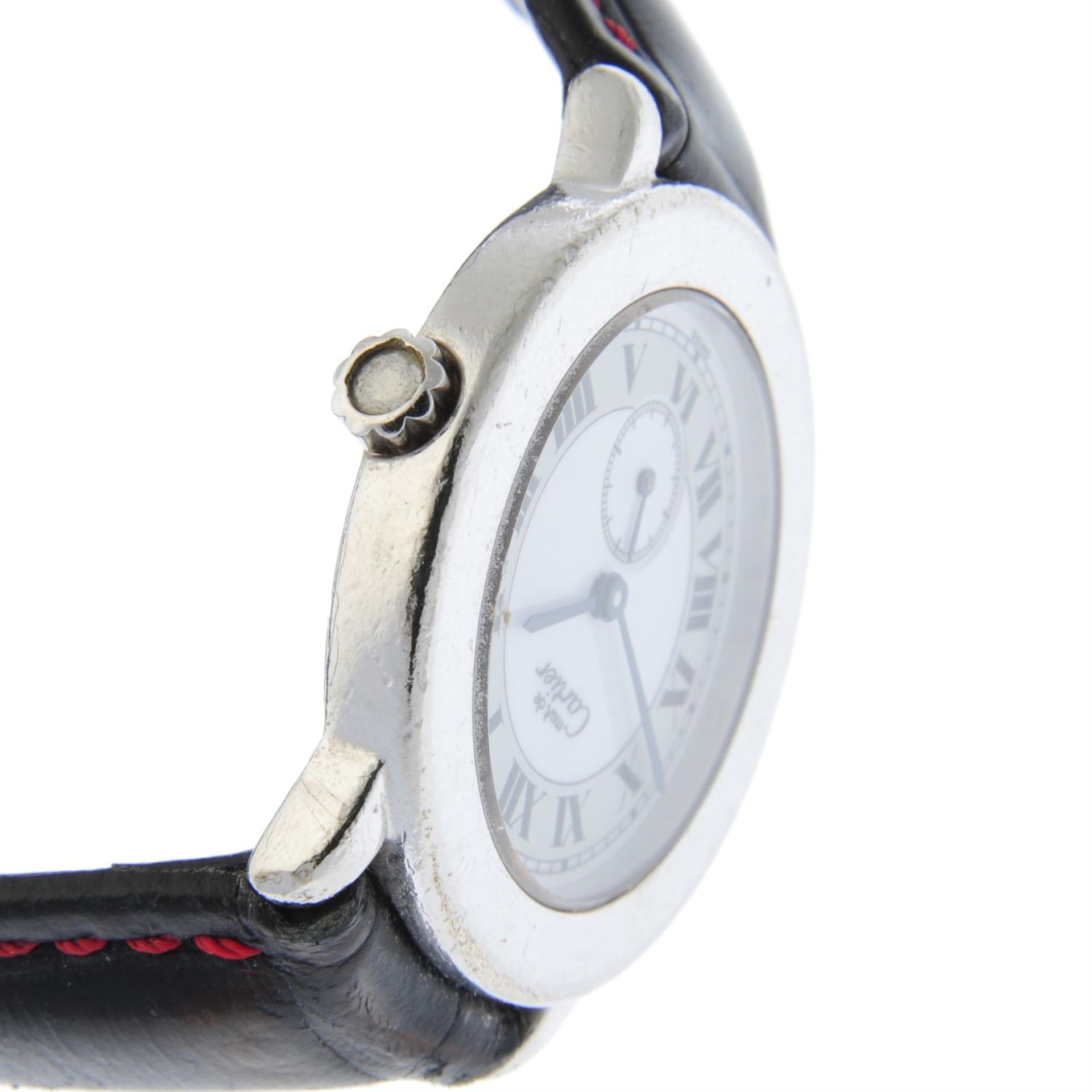 CARTIER - a silver Must De Cartier wrist watch, 33mm. - Image 3 of 4