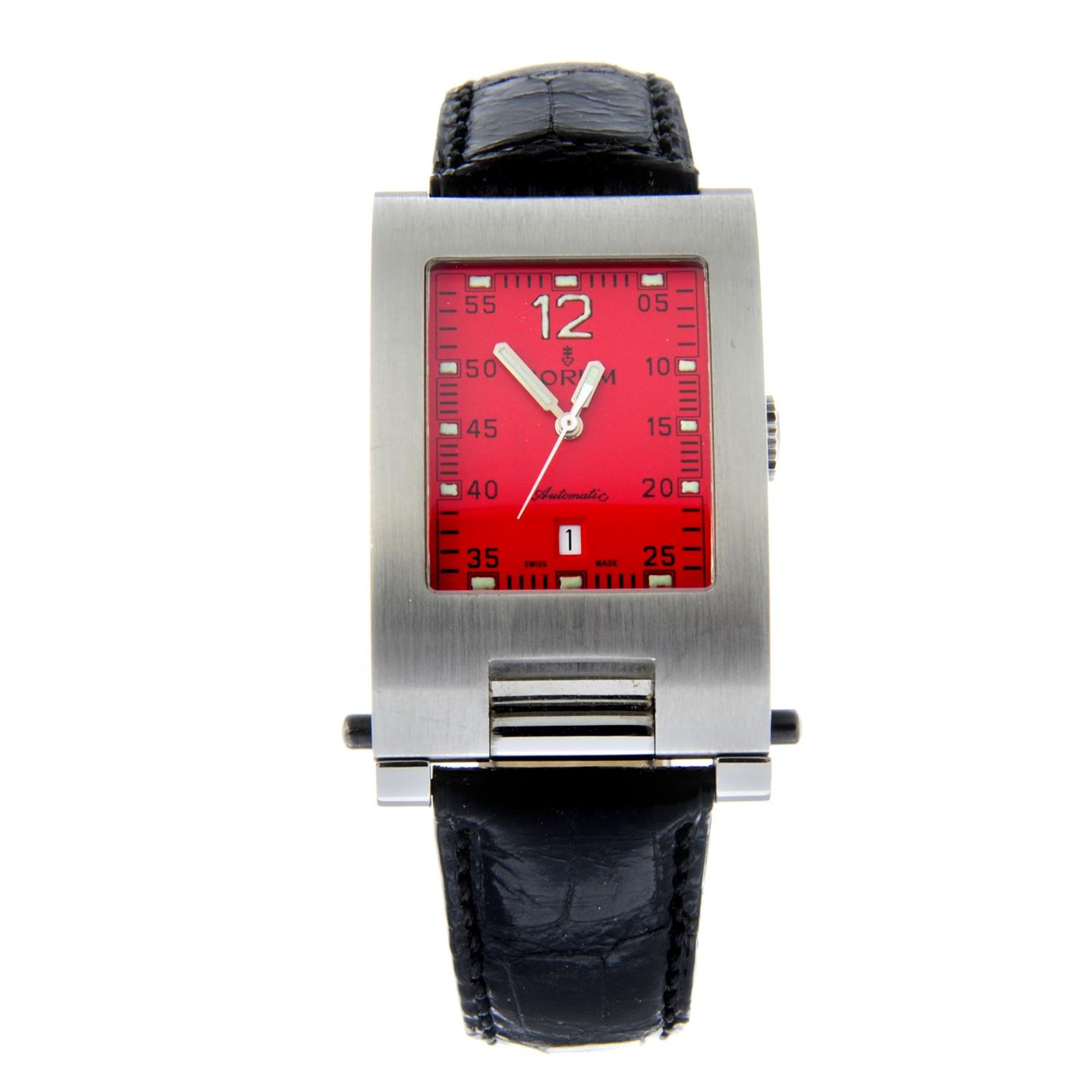 CORUM - a stainless steel Tabogan wrist watch, 26x41mm.