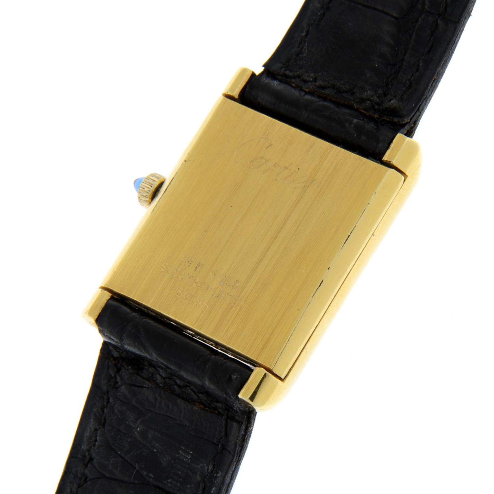 CARTIER - a gold plated Tank wrist watch, 23mm. - Image 4 of 4