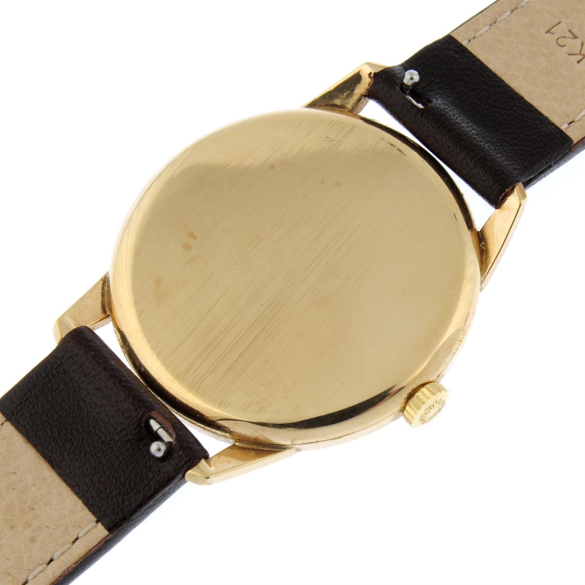 LONGINES - a yellow metal wrist watch, 33mm. - Image 4 of 4