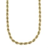 A 9ct gold fancy-link chain.