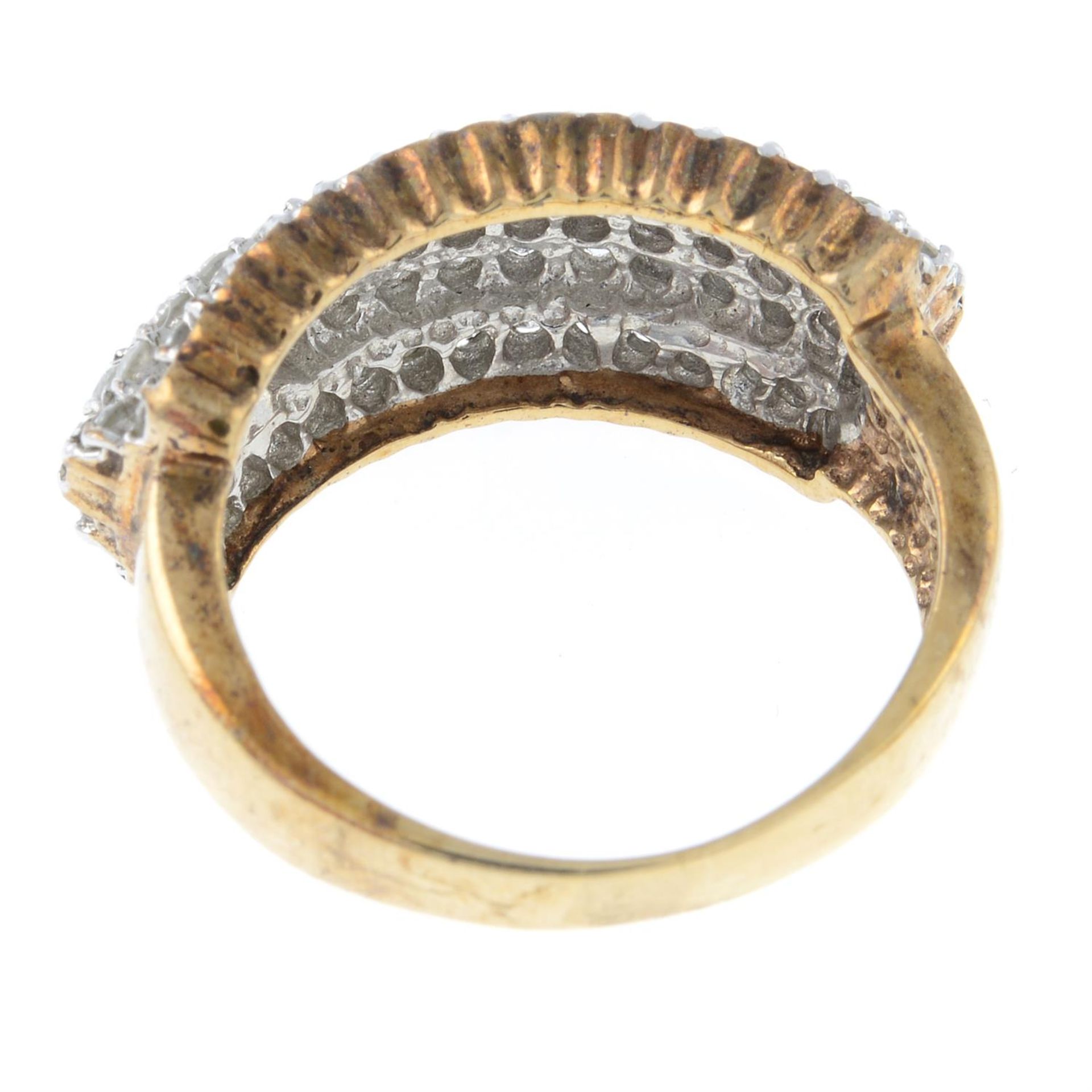 A 9ct gold pavé-set brilliant-cut diamond ring. - Image 2 of 2