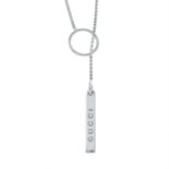 A 'Link to Love' lariat necklace, by Gucci.