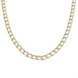 (57772) A 9ct gold square-shape link necklace.