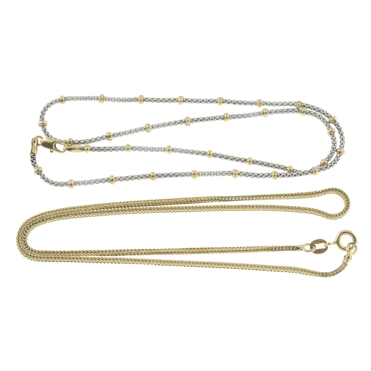 Two chain necklaces. - Image 2 of 2
