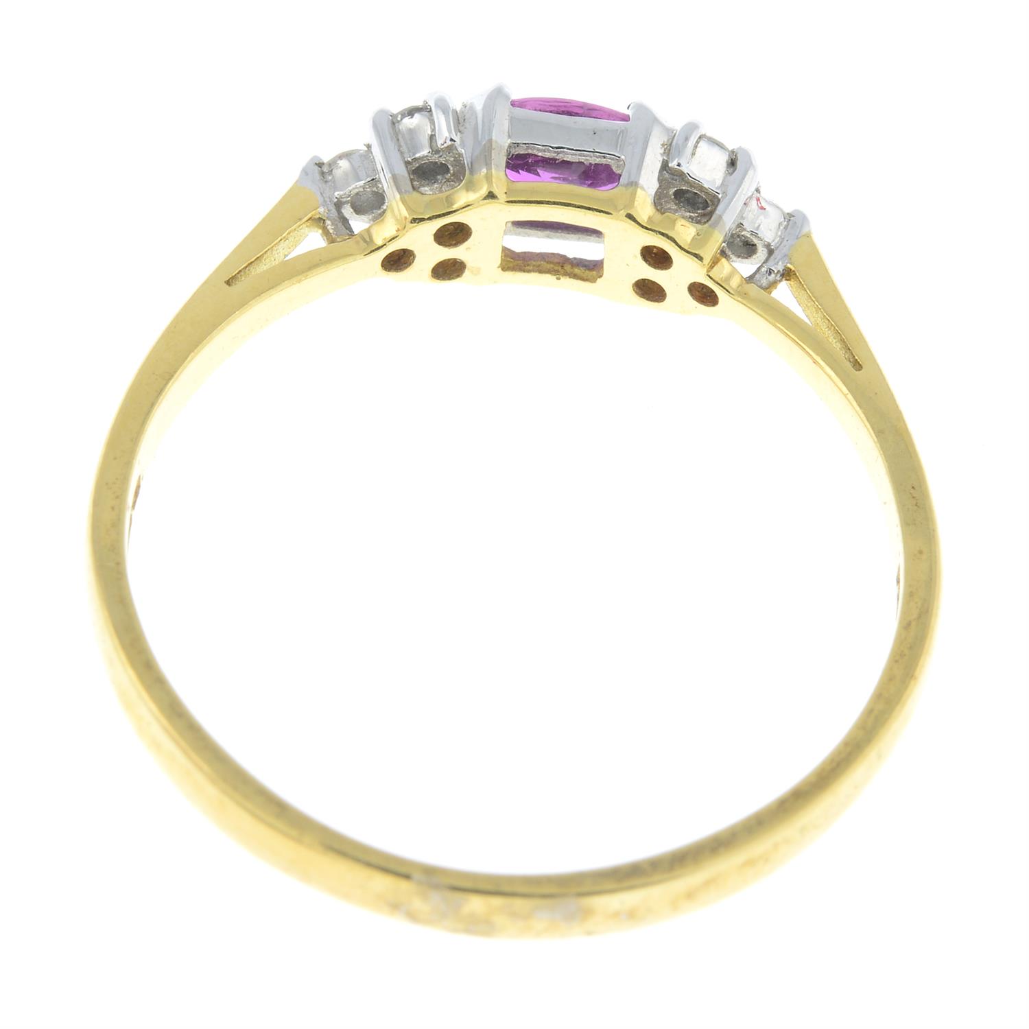 An 18ct gold ruby and brilliant-cut diamond dress ring. - Image 2 of 2