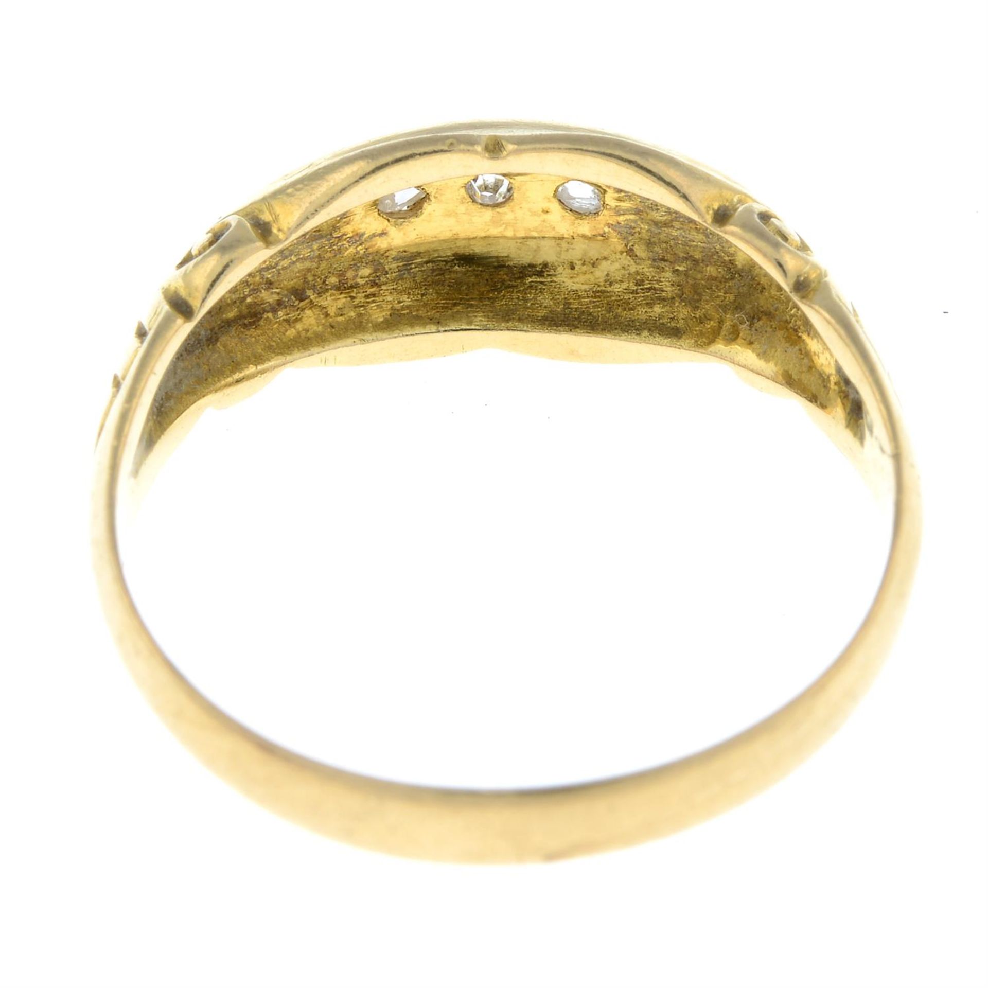 An early 20th century 18ct gold diamond five-stone ring. - Image 2 of 2