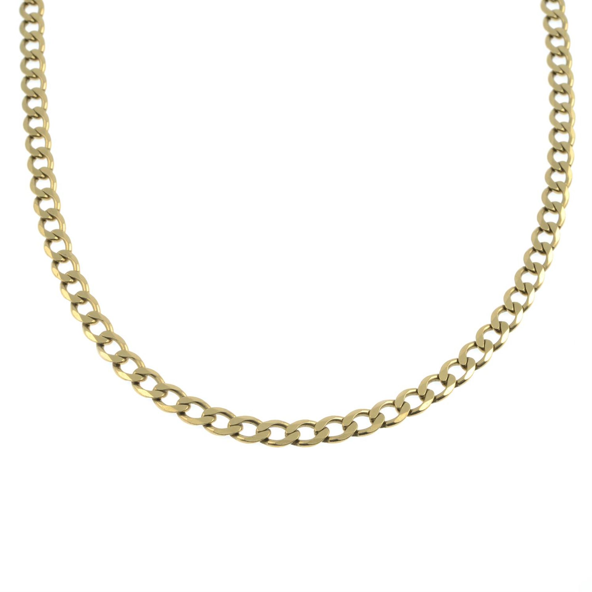 (57777) A curb-link chain necklace.