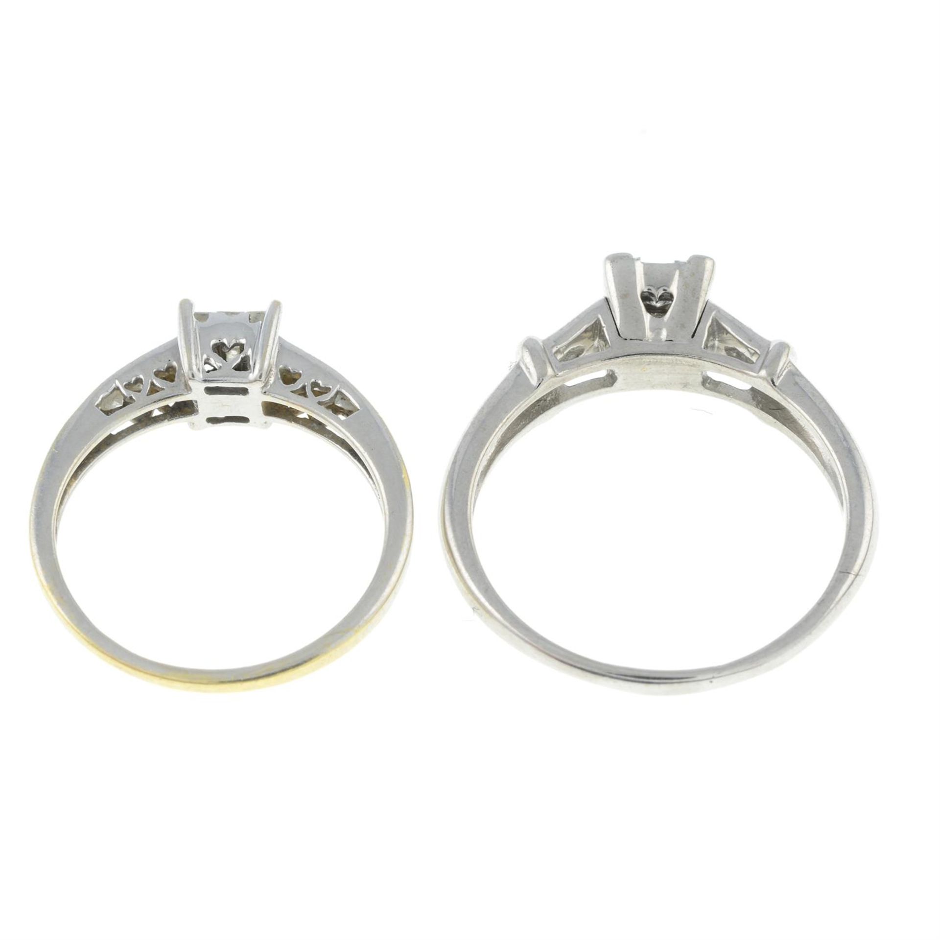 Two 18ct gold diamond cluster rings. - Image 2 of 2