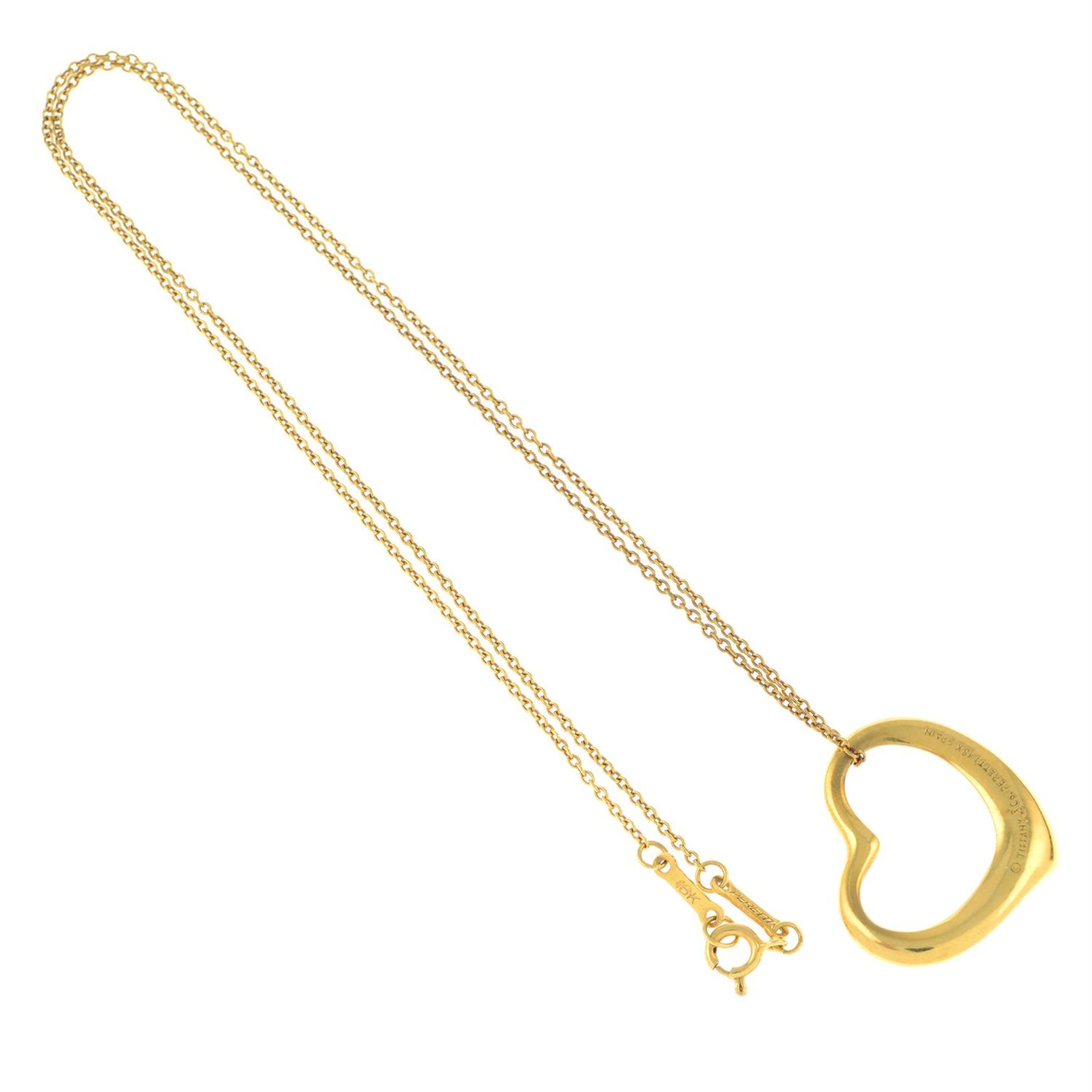 An 'Open Heart' pendant, with chain, by Elsa Peretti for Tiffany & Co. - Image 2 of 4