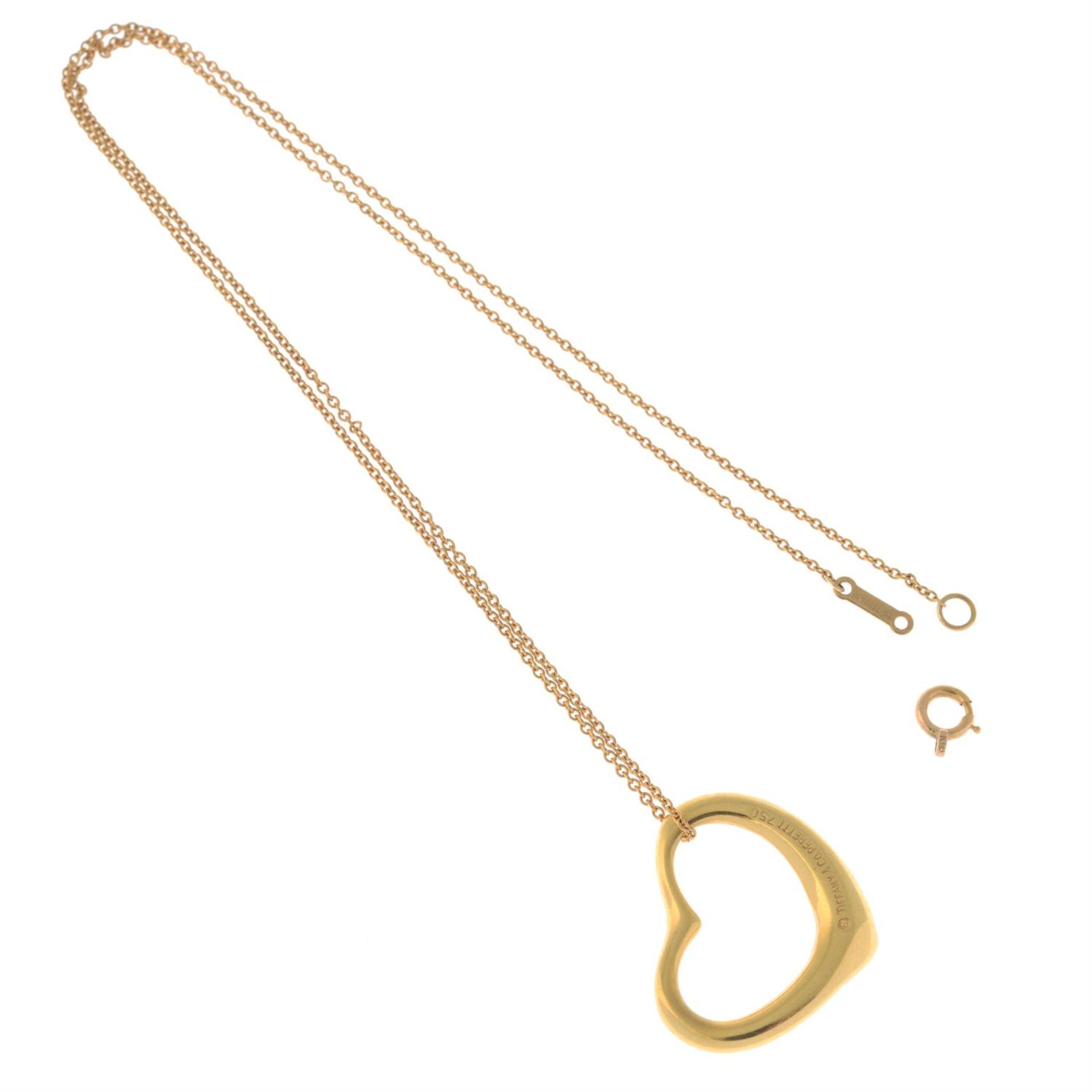 An 'Open Heart' pendant, with chain, by Elsa Peretti for Tiffany & Co. - Image 2 of 3