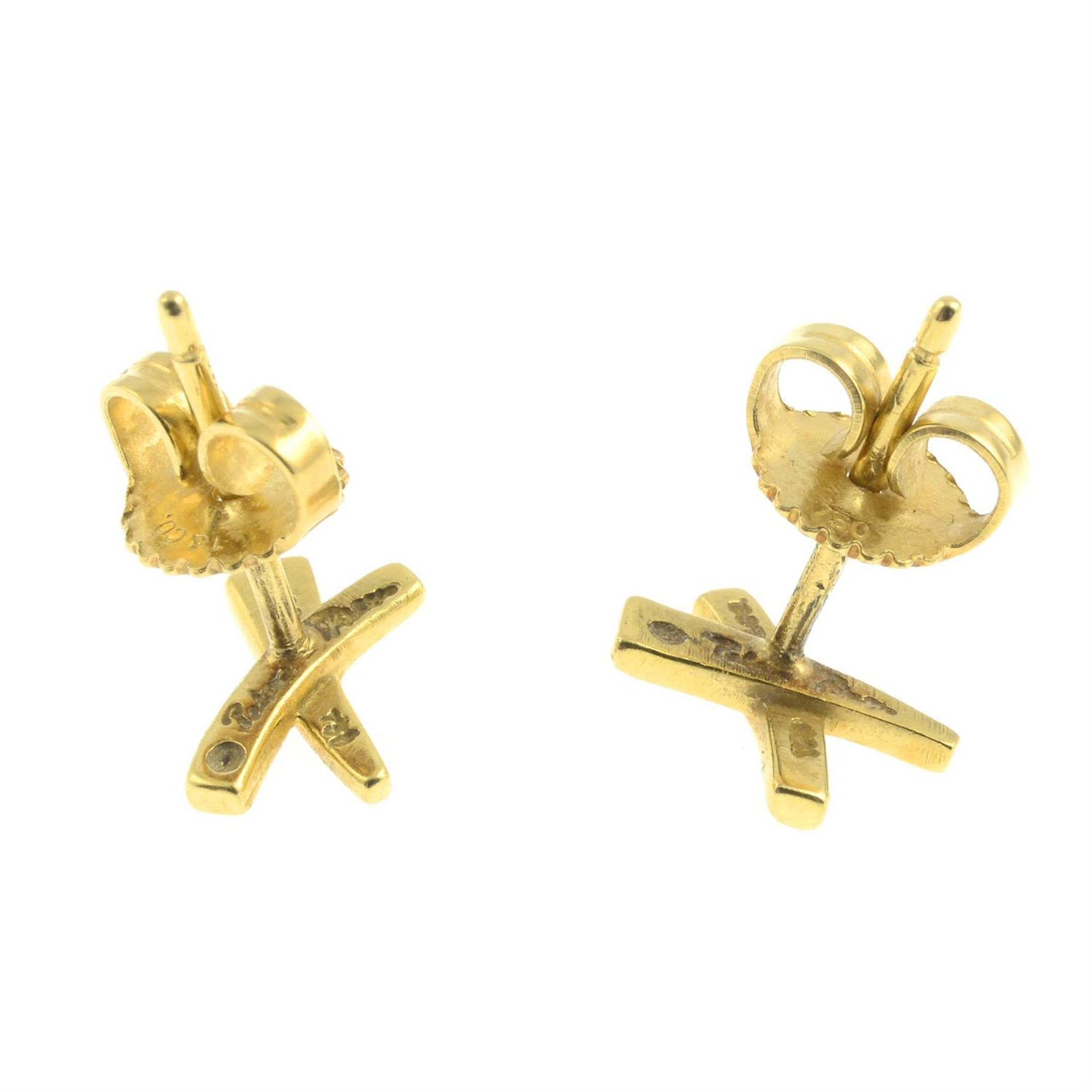 A pair of 'Graffiti X' stud earrings, Paloma Picasso for Tiffany & Co. - Image 2 of 2