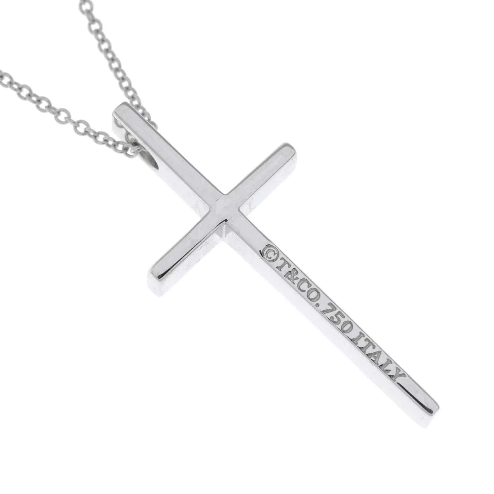 A cross pendant, with chain, by Tiffany & Co. - Image 3 of 3