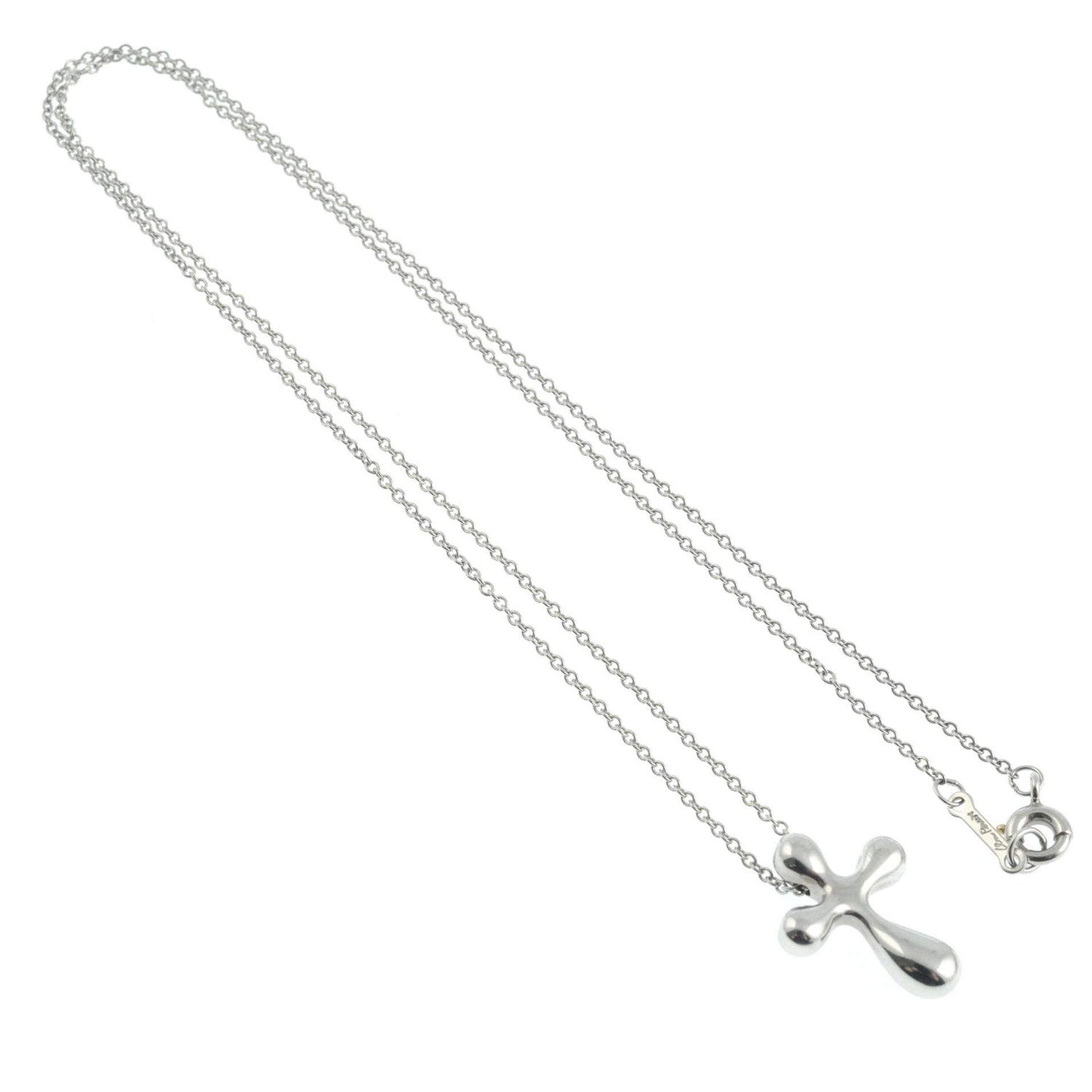 A cross pendant, with chain, by Elsa Peretti for Tiffany & Co. - Image 3 of 3