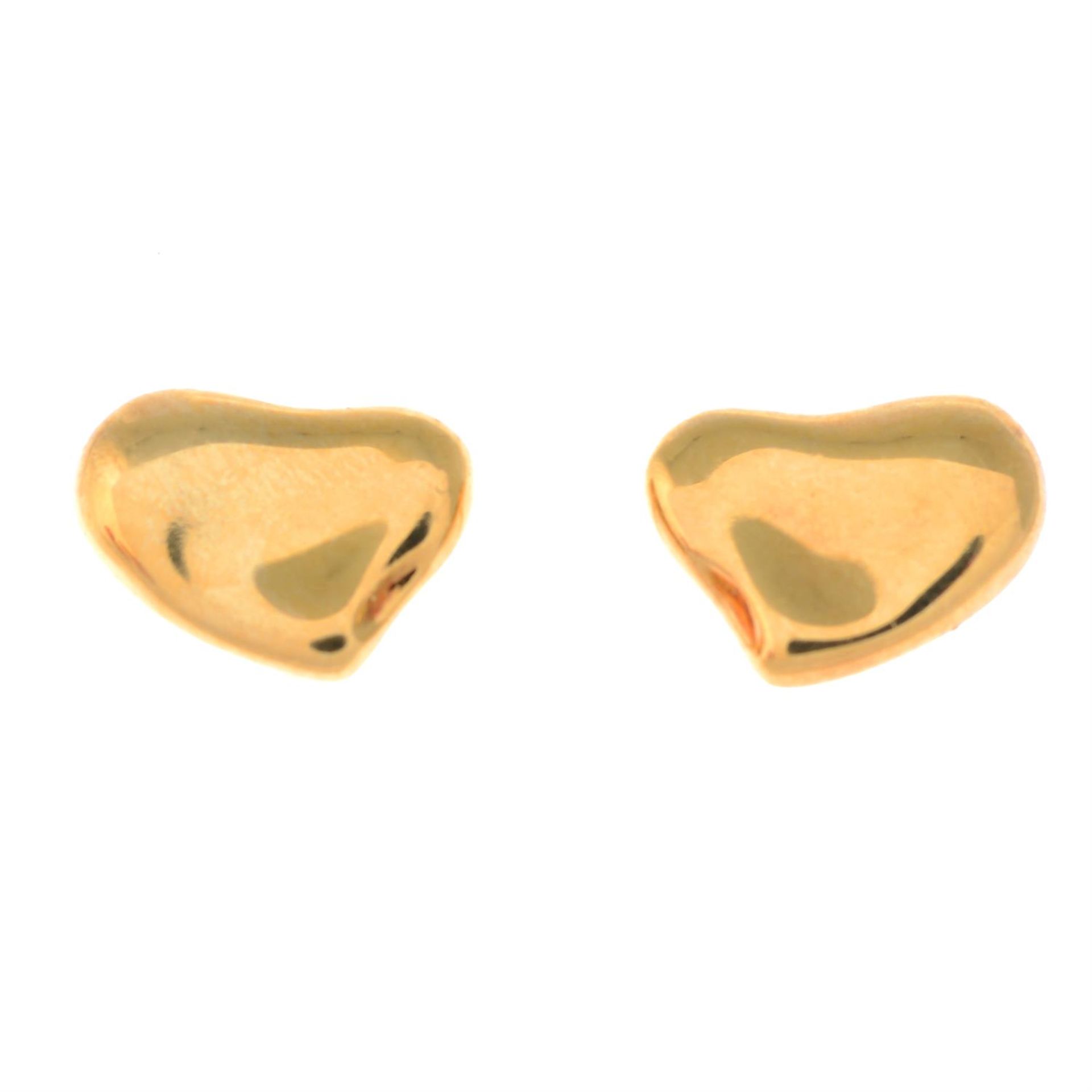 A pair of 'Full Heart' stud earrings, by Elsa Peretti for Tiffany & Co.