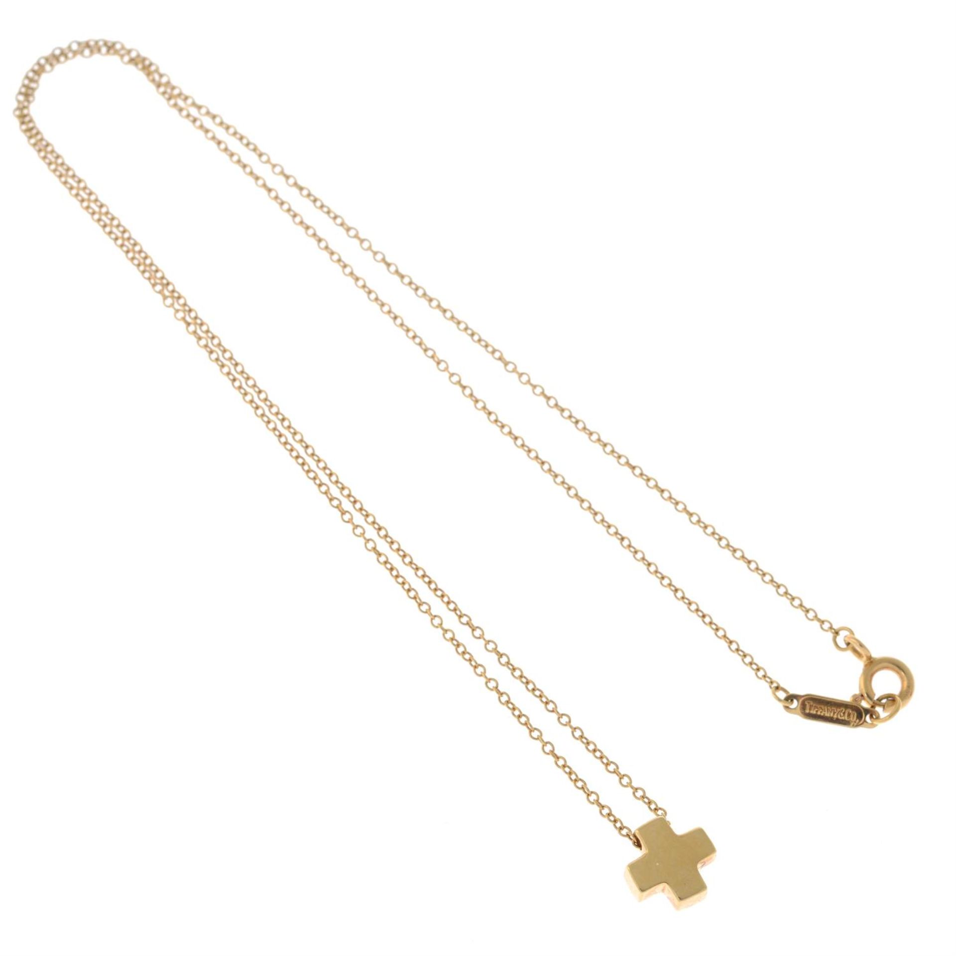 A cross pendant, with chain, by Tiffany & Co. - Image 2 of 3