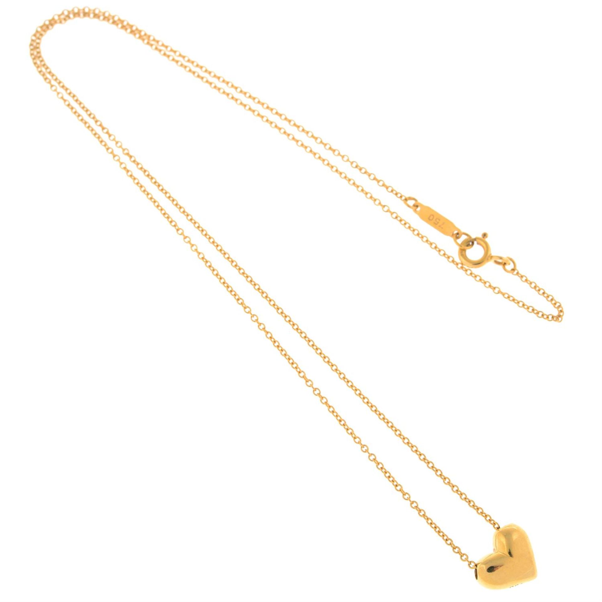 A heart pendant, with chain, by Tiffany & Co. - Image 2 of 4