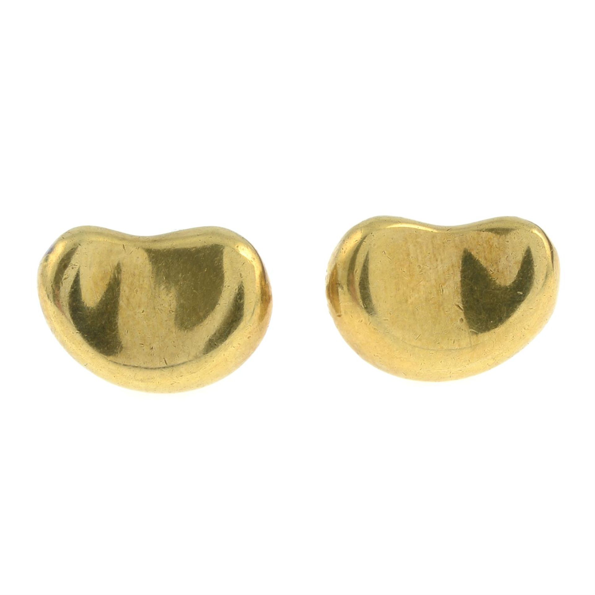 A pair of 'Bean' stud earrings, by Elsa Peretti for Tiffany & Co.