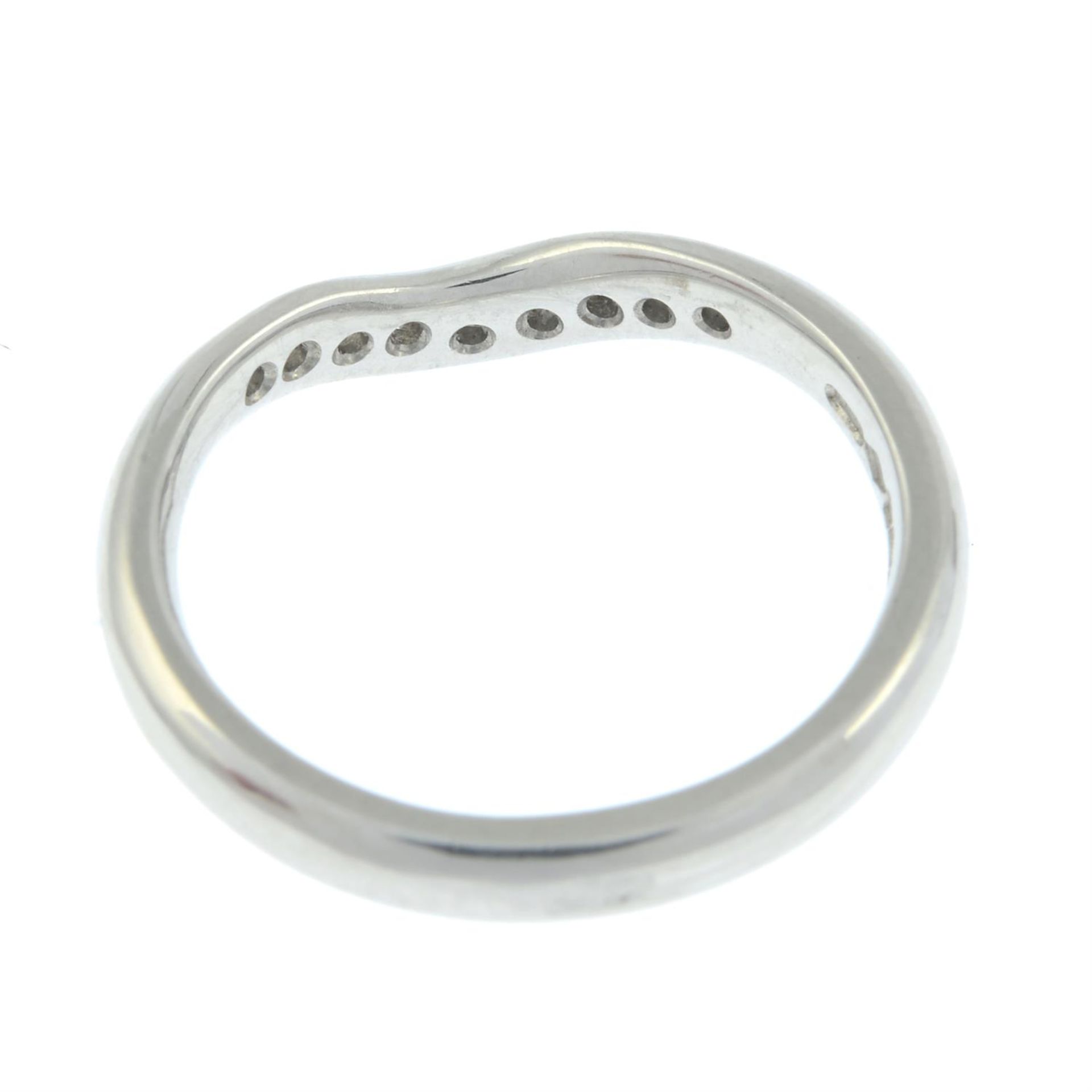 A platinum diamond chevron ring. - Image 2 of 2