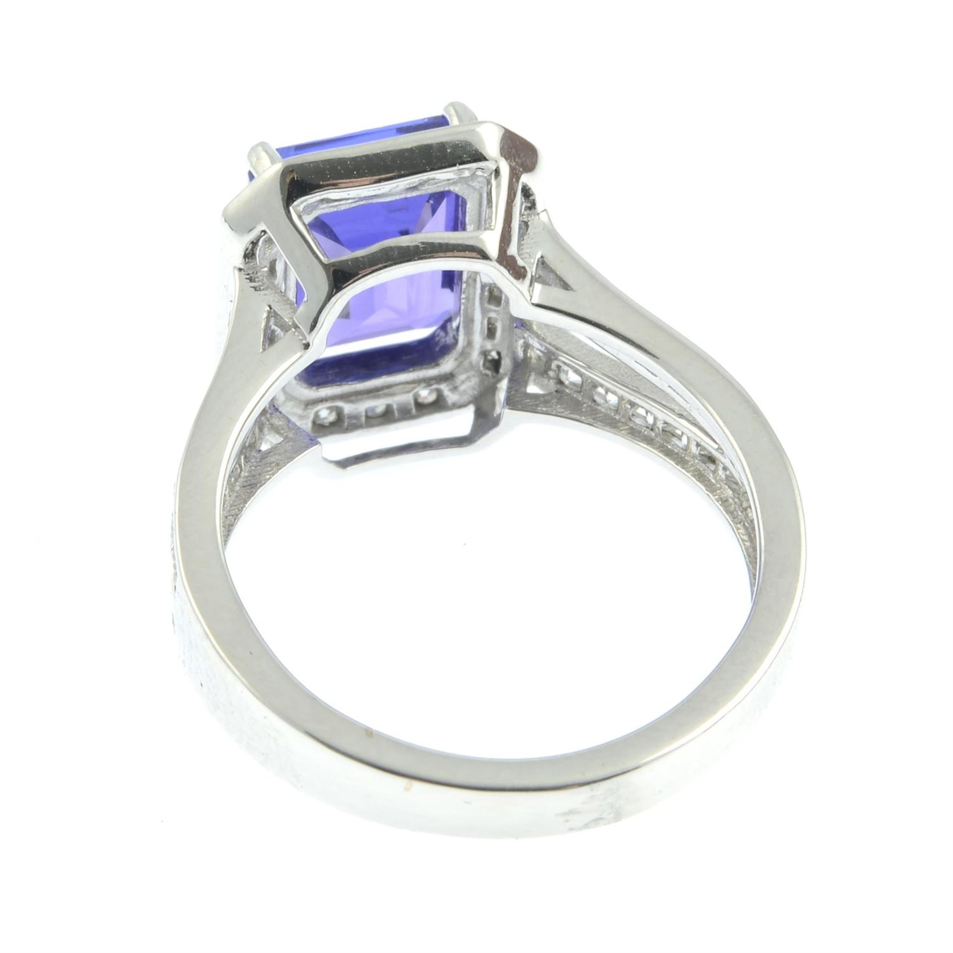 A tanzanite and diamond dress ring. - Image 2 of 2