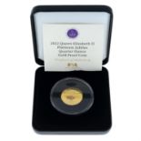 A commemorative coin, celebrating the platinum jubilee of Elizabeth II.