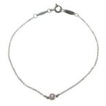 A 'Color by the Yard' pink sapphire bracelet, by Elsa Peretti for Tiffany & Co.