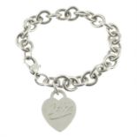 A heart-shaped dog tag bracelet, by Tiffany & Co.